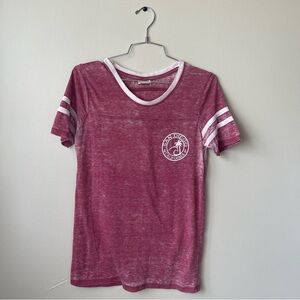 San Diego California - Red Short Sleeve Distressed T-Shirt - Size S